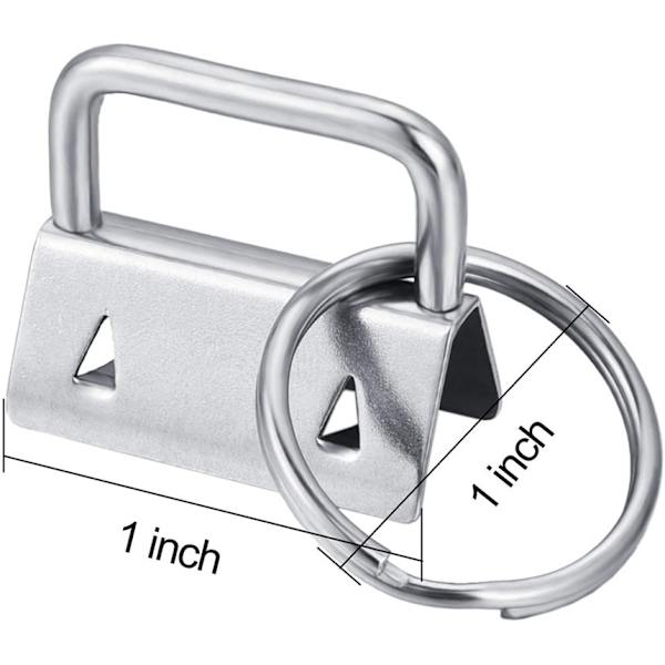 50 stk. nøglering hardware, snor tomme klemme spænde vedhæng, armbånd