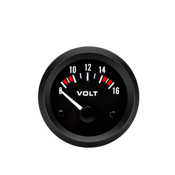 Bilvoltmeter, Universal 12V 52mm/2 tum Voltmeter Mätare 8-16V