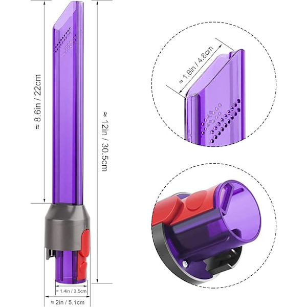 GreeSuit Slim LED-spalteværktøj til Dyson V7 V8 V10 V11 V15 støvsuger R