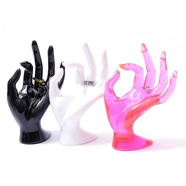 Håndformet ringholder smykke display organisation stativ armbånd