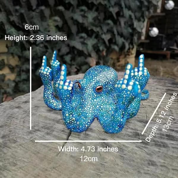 Middelfinger Statue Vred Octopus Dekoration