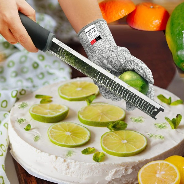 Citronzester, Zesterrivejern, Skarpt rustfrit stål fint blad, Nem at rive