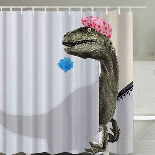 Sød Dinosaur Bruseforhæng