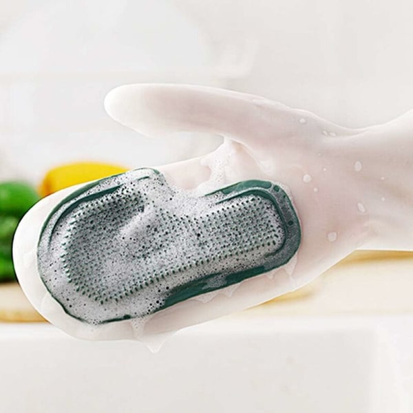 Handsker med skrubber, opvaskehandsker, genanvendelige rengøringshandsker med Cle