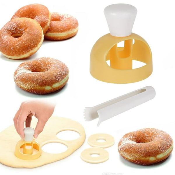 Donut kageform støbeform desserter skærer fondant skærende donut form hjem