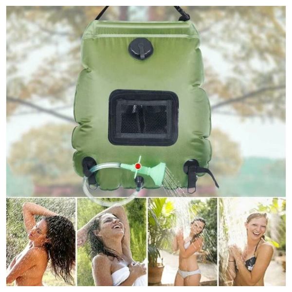 Samlepose Dusjpose Bærbar Dusjpose Camping Dusjpose 20l Grønn