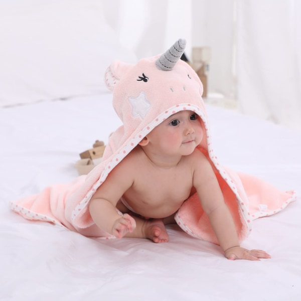 Baby badhandduk med unik djurdesign Ultramjuk tjock bomull fo