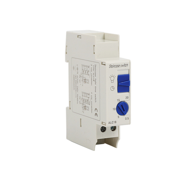 ALC18 Switch HC18A DHC18A Elektronisk Timer Trappetimer 230v Max Belastning 2300W DIN Skinne Montering