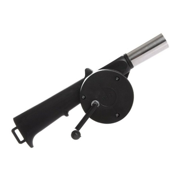 Svart grillfläkt, tillbehör, handvevad grillfläkt svart grillfläkt, 2-pack, tillbehör, manuell vevgrillfläkt