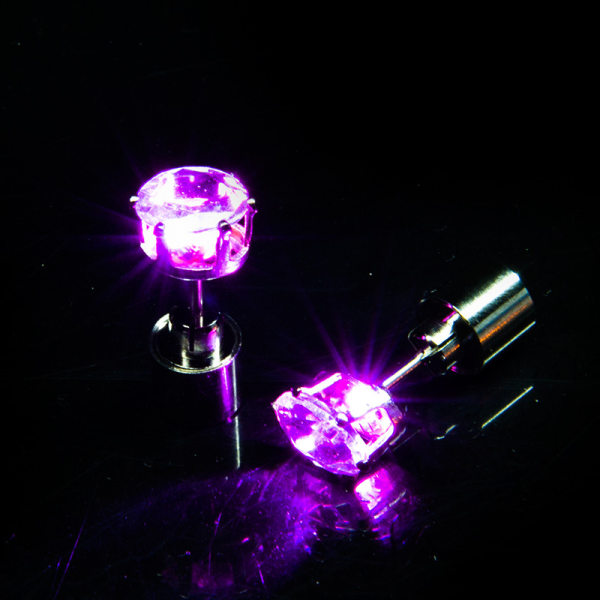 Light Up LED Rhinestone øredobber Stud Dance Party Accessories for