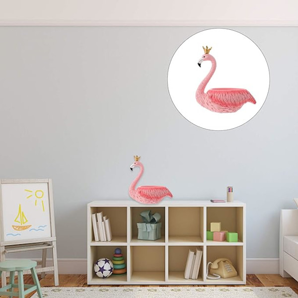 Hartsiflamingo-koriste-eläinten linnut patsas mehikasvi ruukku Flo
