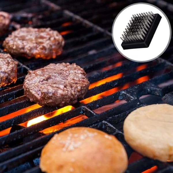 4 st grillborsthuvuden, grillborsthuvud, grillborste med stålborst, grillrengöringsborsthuvud