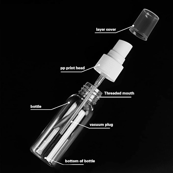4 st 100 ml sprayflaska, genomskinlig plast återanvändbar tom reseflaska, spray kosmetiska underflaskor för resor påfyllningsbar