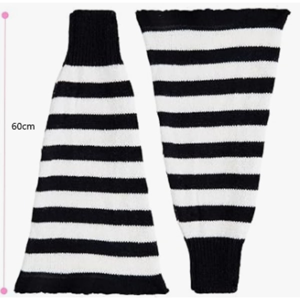 Leg Warmers Sort Hvid Søde Leg Warmers Goth Tilbehør til Kvinder Piger