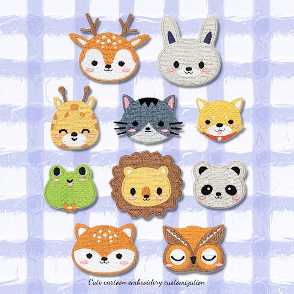 10 Piece Animal Iron-on Patch for Children, Embroidery Iron-on Patch for Children, Cute Iron-on Patch for Clothing, Clothing Patch, Sew-on Patch for