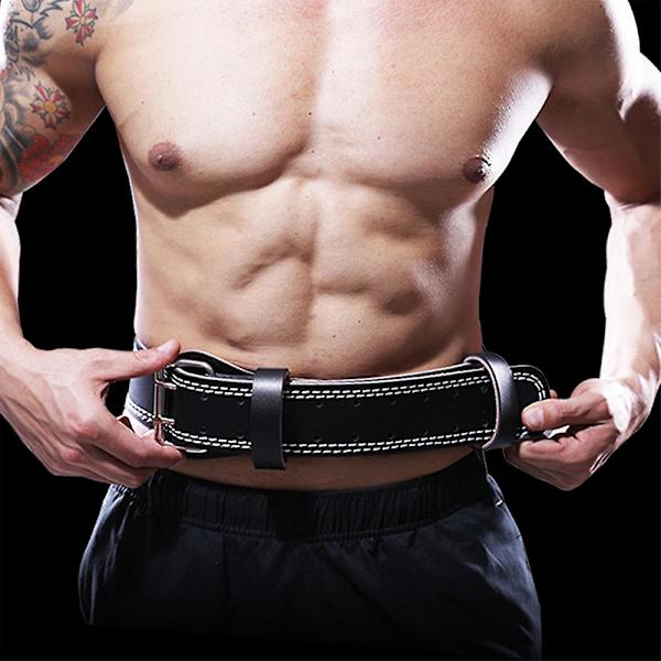 Fitness Lever Viktbälte i Läder, Bälten för Styrkelyft