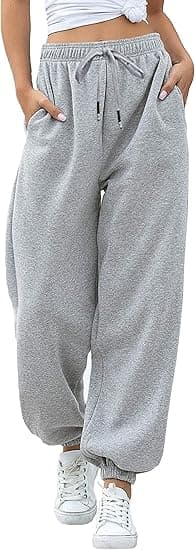 Cinch Bottom Sweatpants for Women with Pockets Grey XL code