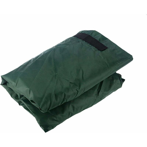 Utendørs hagemøbler sete pute oppbevaringspose, stor firkantet vanntett pose med glidelås og håndtak for utendørs møbler sofaputer - 81 x 81 x 61 cm, grønn