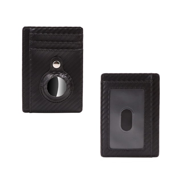 Kortholder med RFID-signalblokering og Airtag-holder Sort