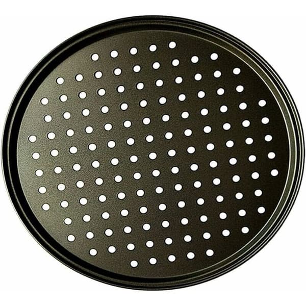Pizza Punch Pan Karbonstål Multifunksjonell Perforert Ovnspan Non-Stick Pizzapanne