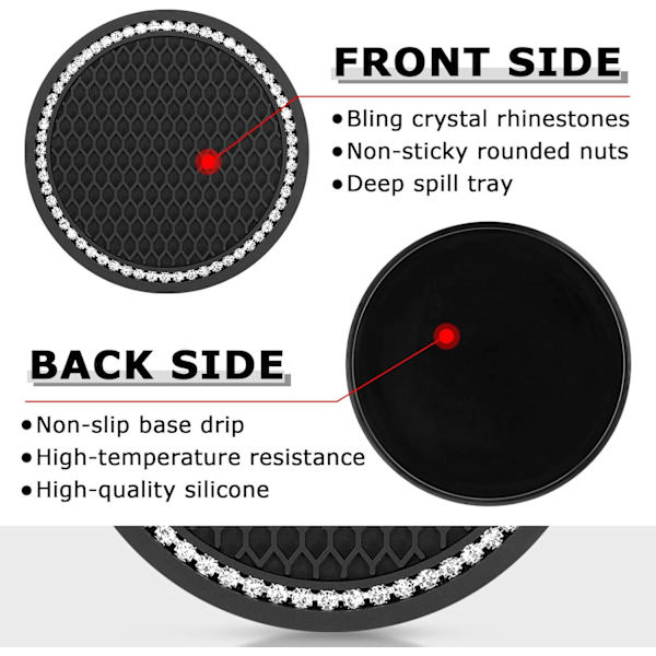 Bling Glitter Universal Bilkoppholder
