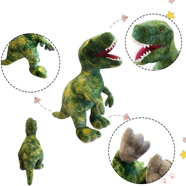 Fylld dinosaurie plysch jätte T-Rex leksak - 57cm naturtrogen plyschdjur pojke barn, grön