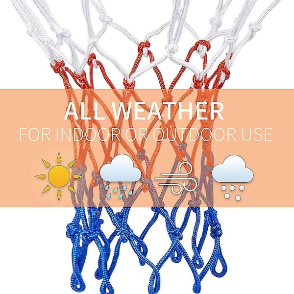 2-delt profesjonelt basketballnett - All-Weather erstatningsnett for stativ