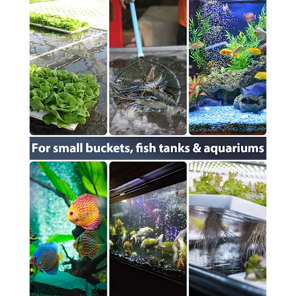Akvarie Bubbler Luftsten Bar Bubbler 10 cm Luftboble Ekstraktor Værktøj med Plast Base Firkant Oxygen Diffuser til Nano Luftpumpe Lille Spand og Fi