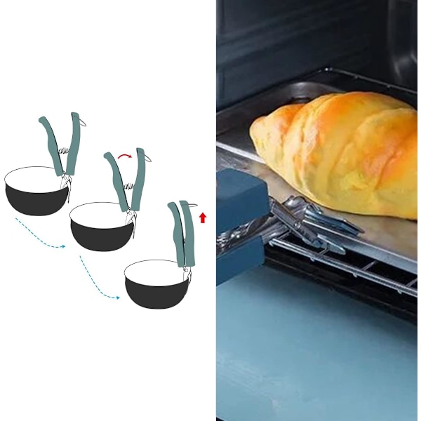 Ovn Tenger, Gourmet Tenger Rustfritt Stål Anti-Hott Tenger Tenger for Skål, Fat, Plate, Pan, Kjøkkenutstyr