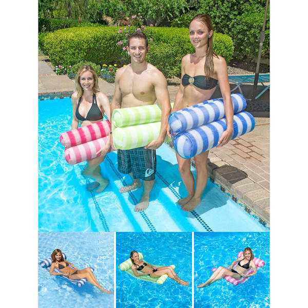 Pool Beach Water Hammock Floating Lounger, 70*132CM Uppblåsbar Vattenflotte Flytande Säng, Fjäderflotte, Flytande Stol, Vattensoffa