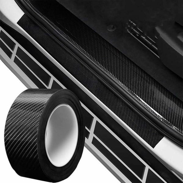 Universal Car Door Sill Beskyttende Film, 5M Carbon Fiber Sticker Bumper Pro