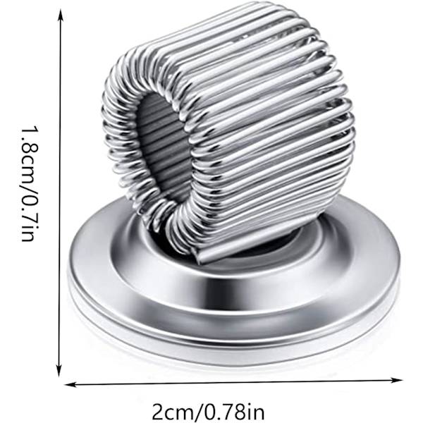 Magnetisk Pennahållare i Metall med Justerbar Fjäderspänne för Kylskåp och Vittavla 3 st (Silver)