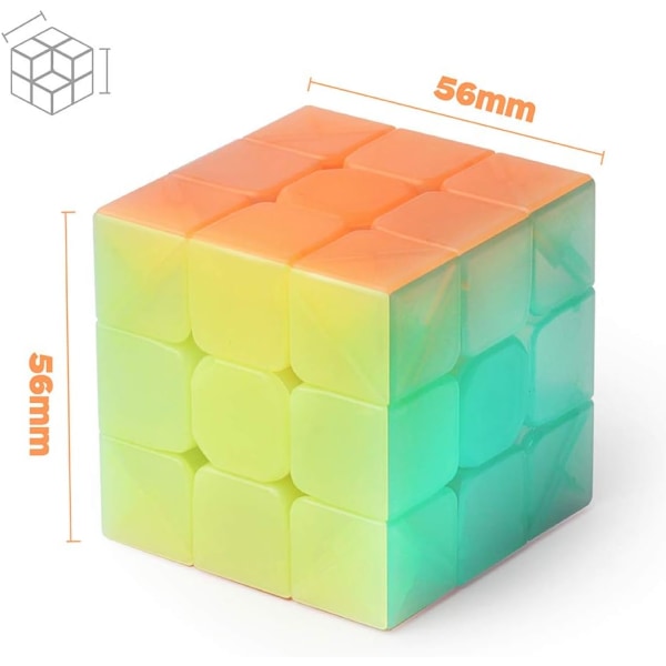 Toy Warrior W 3x3 Speed ​​Cubic Jelly 3x3x3 Magic Cube Puzzle transparent p