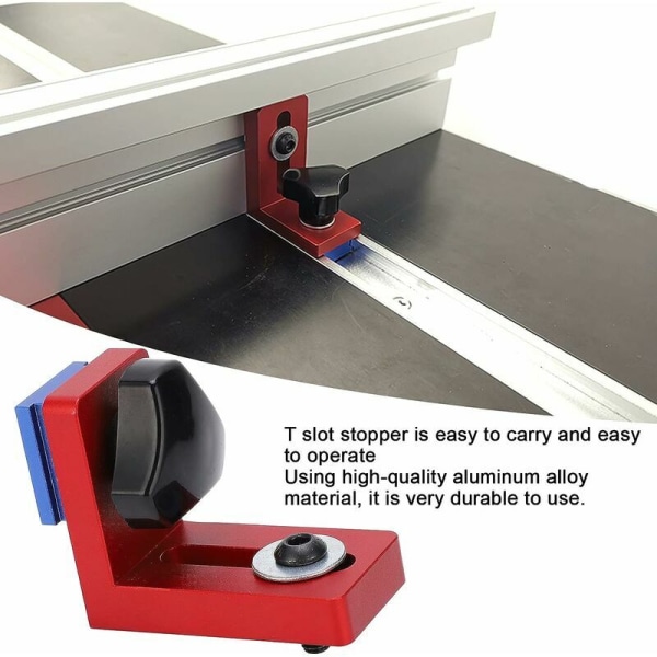 Tukiliitin Stopper Track Limiter Pöytä Chute Rail Liitin Opas Puusepäntyökalu Kestävä Alumiiniseos
