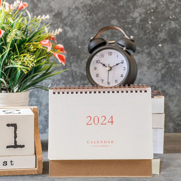 Skrivebords kalender 2023-2024 Flip kalender Skrivebords kalender med tom
