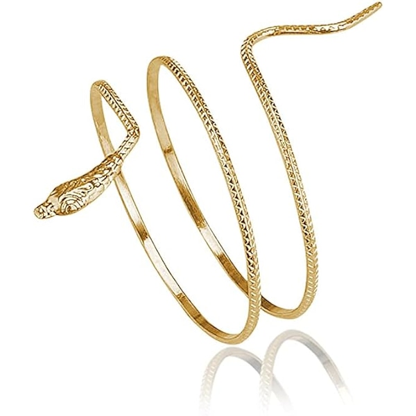 Kostymkompisar Metallorm Armband? Punk Metall Coiled Snake Spiral Övre Arm