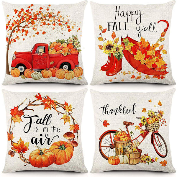 Juledekorative Putesett med Putesett, Juleputetrekkpakke for Sofa, Seng, Romdekorasjon, Tilbehør, Polyester, 45 cm x 45 cm, Innendørs Dekor