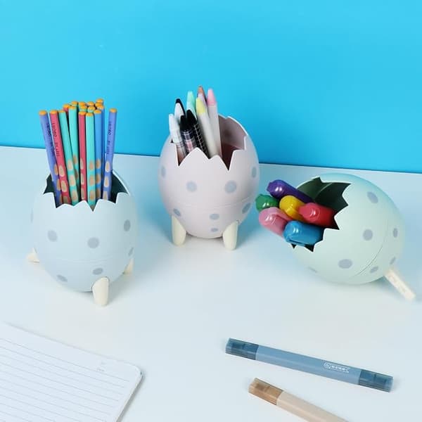 Pennhållare Dinosaurieägg Pennkoppar 3 st PP Plast Installerbar