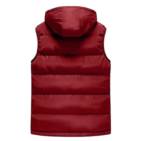 Herr Huvtröja Solid Färg Dunväst Gilet,XXL