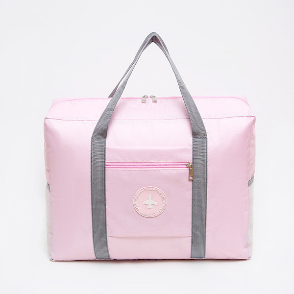 Reise Duffel Bag, Vanntett Skulder Weekender Overnatting Bag for Voksne, Weekender Carry On Overnatting Vesker, Rosa