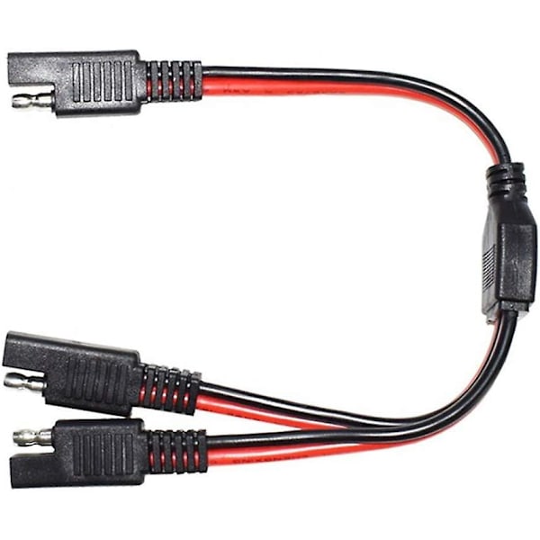 1 til 2 Splitter forlengelseskabel, 14awg strømadapter Sae plugg solcellepanel Sp