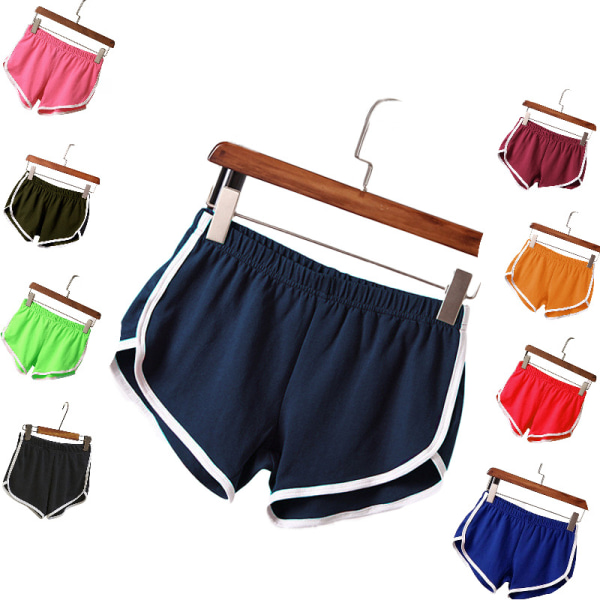 5-pakning kvinners bomullsyoga dansshorts sportshorts sommer atletisk C