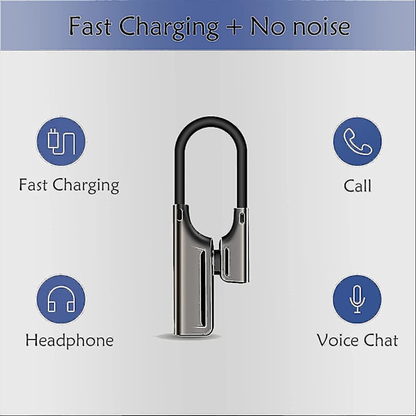 4-i-1 Dual Jack iPhone-adapter - Kompatibel med iPhone 11/XS/8 Plus, alle