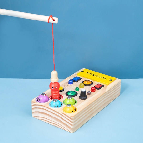 Montessori-kiirelauta, puinen LED-valokatkaisija, kiirelauta lelu