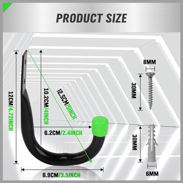 Heavy Duty Garage Opbevaring Utility Hooks, Utility Hooks til Garagevæg