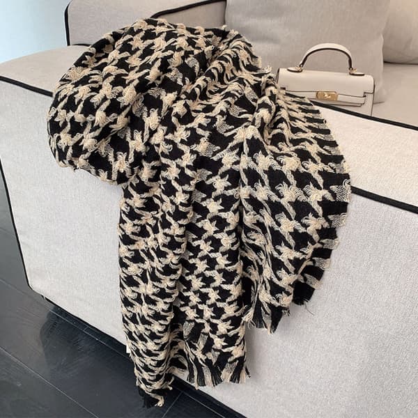 Strikket skjerf, 195-50 cm