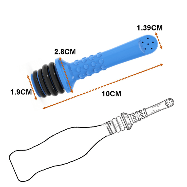 Bärbar Peri-flaska för personlig hygien och resebidé, kompatibel med 21-25 cm flaskor, Shattaf-vattenspay, blå