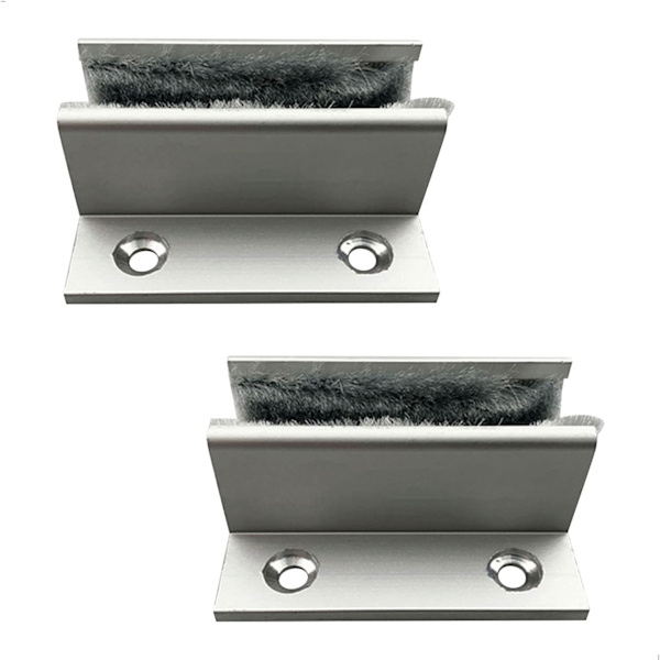 Skydedørsgulvguide Glasklemme Glashyldebeslag Skydedørssystem 2 stk. Aluminium Legering Guide Skydetilbehør Dørbeslag