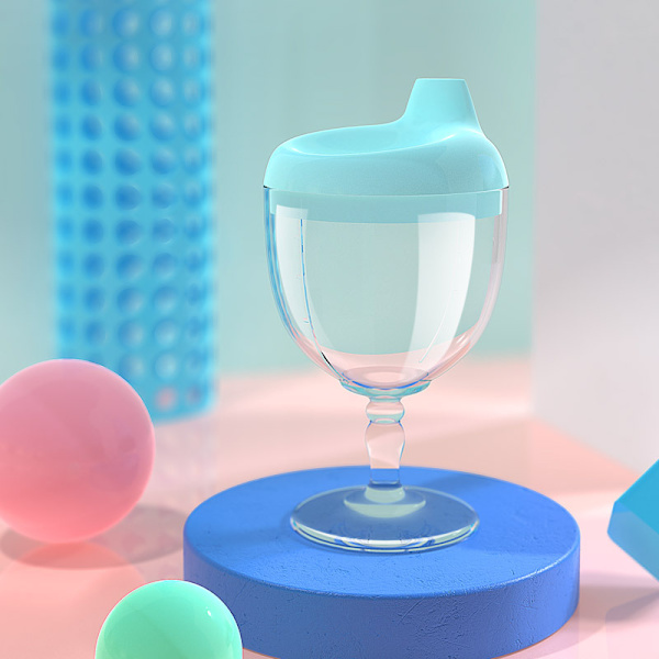 Baby Cup Tumbler Muovijuhlakuppi Viinilasi Juomakupin Maito Pullo Kansi Baby Kids Syntymäpäiväjuhlat Juhliminen