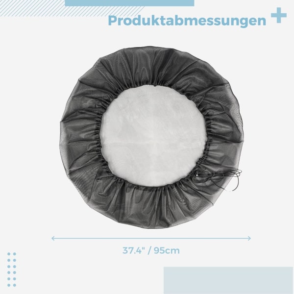 3-pakning 95 cm regntønne mesh-trekk med snorlås skjermbeskytter for hageplen hage terrasse
